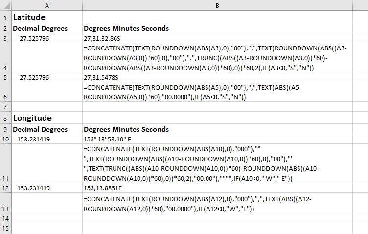 Utm To Decimal Degrees Converter Excel